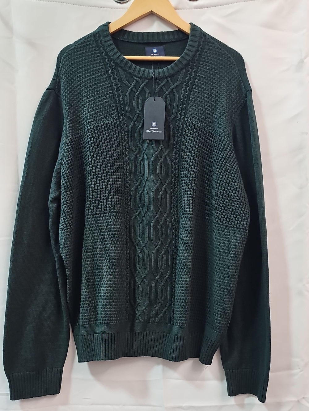 BEN SHERMAN CABLE KNIT CREWNECK SWEATER BFPM-10-042